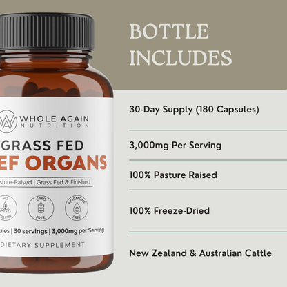 Freeze-Dried Beef Organs - 30 Servings