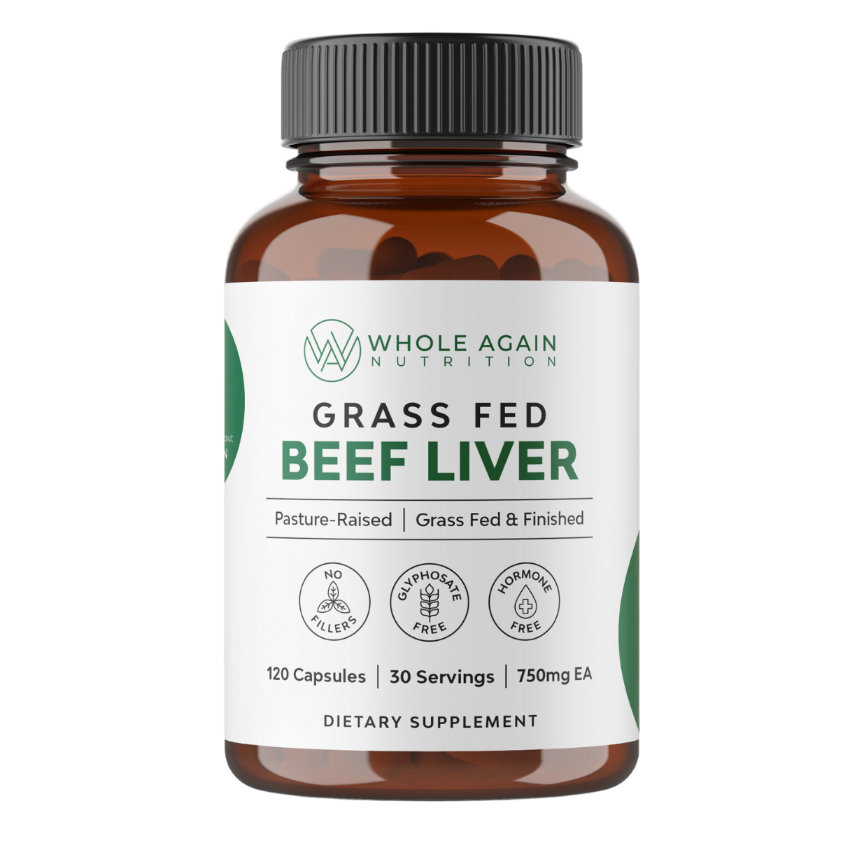 Grass-Fed & Pasture Raised Beef Liver Capsules