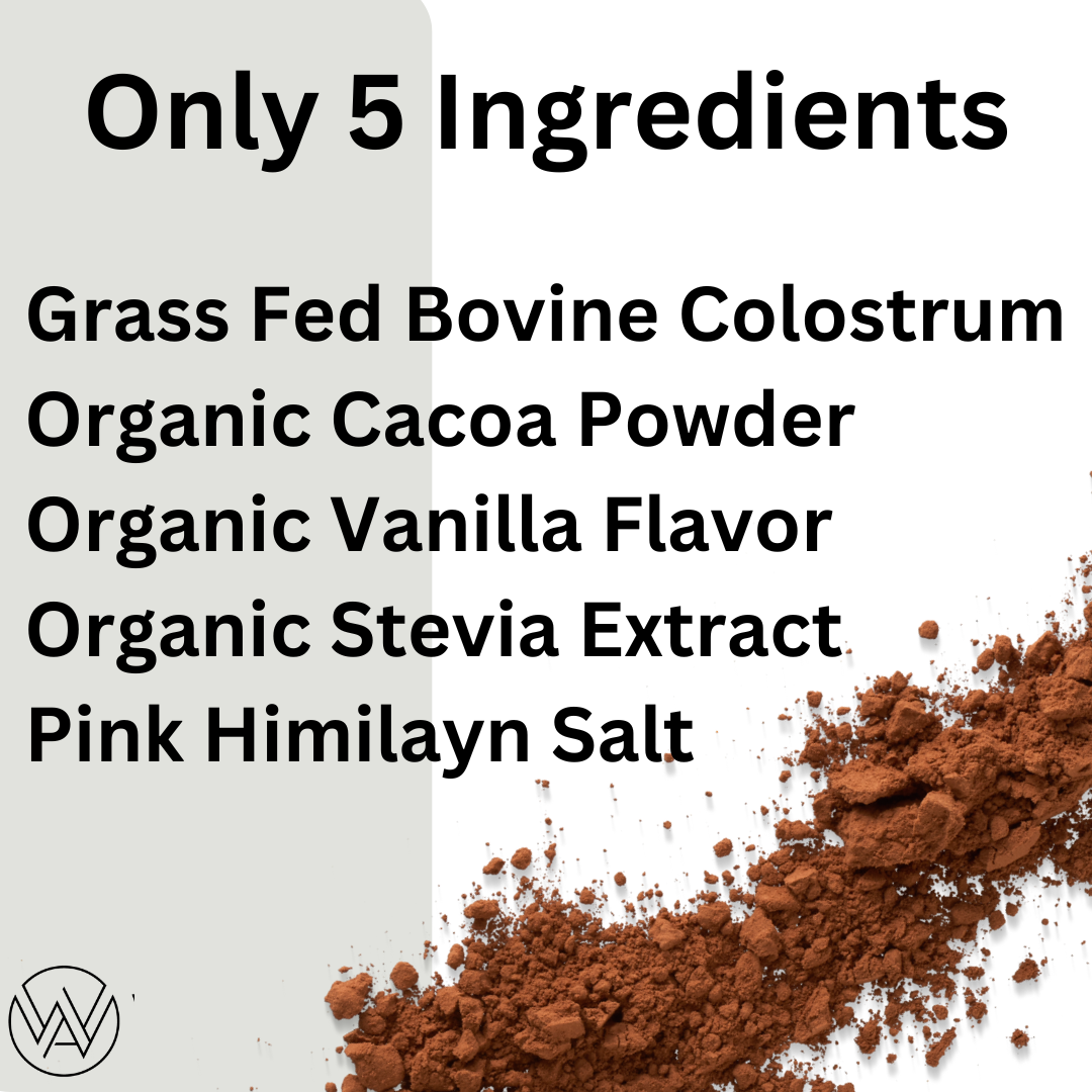 Organic Cacao Grass Fed Bovine Colostrum - Chocolate